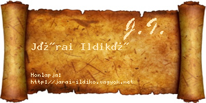 Járai Ildikó névjegykártya