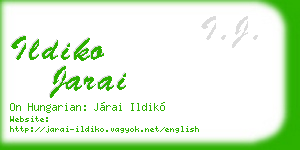 ildiko jarai business card
